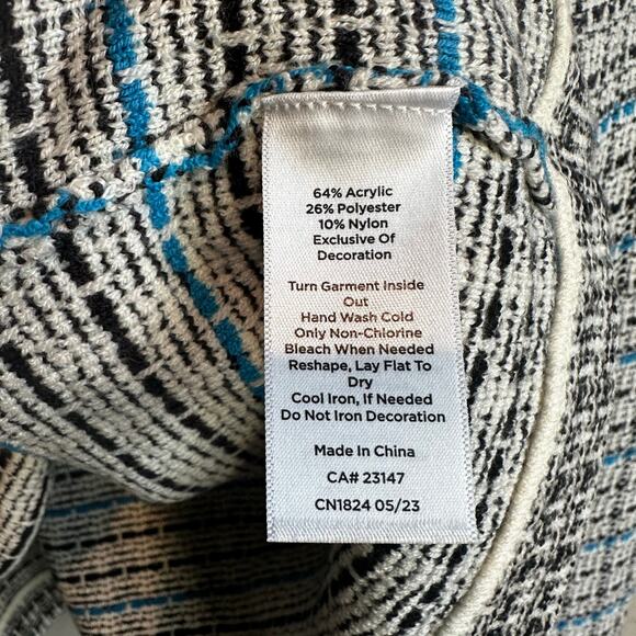 Talbots Mademoiselle Plaid Coatigan Cardigan Lady Jacket XL Petite - Picture 7 of 9